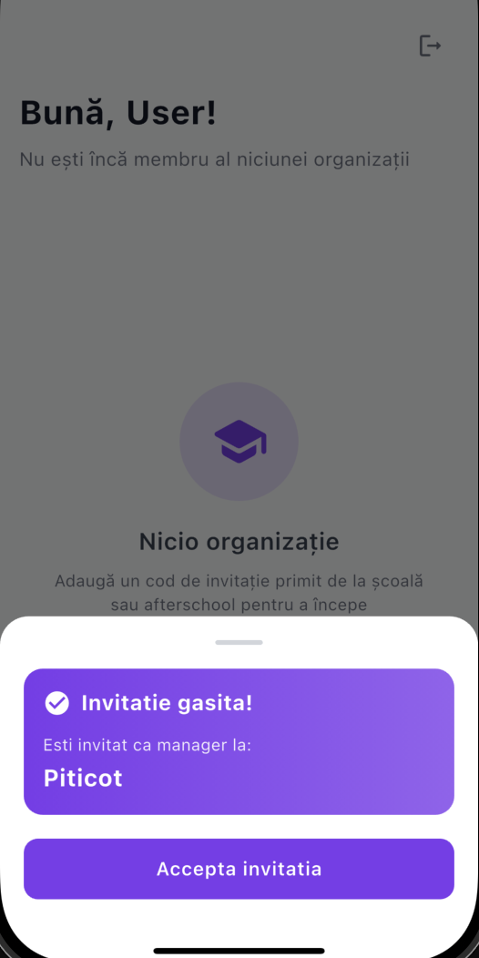 Accept invite