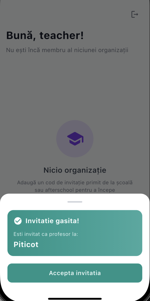 Accept invite